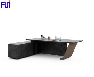 China New Modern Extendable Office Furniture Desk Workstation Table Latest Designs CEO Office Executive Director L Shape Table for sale