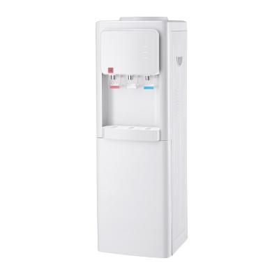 China Top Loading Electric Energy Saving Cooling Hot And Cold Water Dispenser With Storage Cabinet for sale