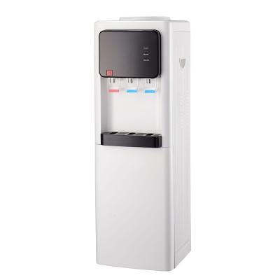 China Top Loading Electric Energy Saving Cooling Hot And Cold Water Dispenser With Storage Cabinet for sale