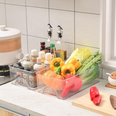 China Wholesale Fruit Transparent Vegetable Kitchen Freshness Preservation Plant Plastic Refrigerator Storage Box for sale