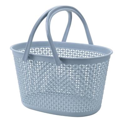 China Bathroom Portable Dirty Clothes Household Basket Outlet Picnic Storage Color Plastic Basket for sale