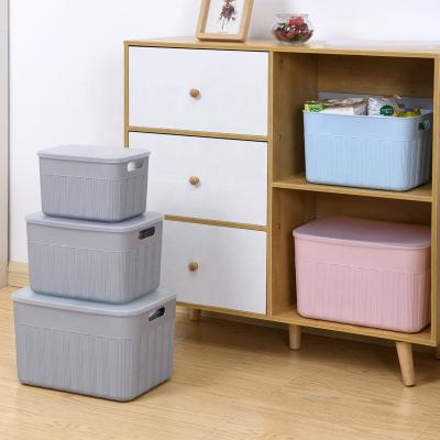 China New viable pp plastic grain plastic canvas storage box cover box school kindergarten portable finishing storage box for sale