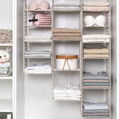 China New Style Modern Wholesale Foldable Wardrobe Bathroom Kitchen Storage Hanger Trouser Finishing Type Hanging Shelf for sale