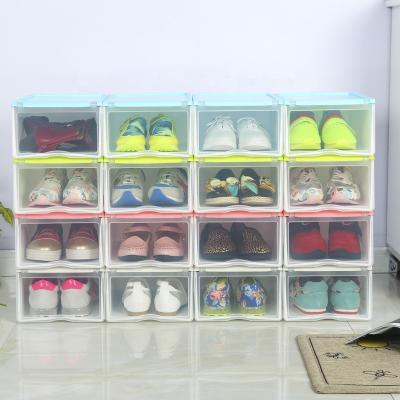 China 2021 Modern Drawer Combined Home Elevator Plastic Shoes Storage Rack Large Shoes Finishing Shoe Cabinet for sale