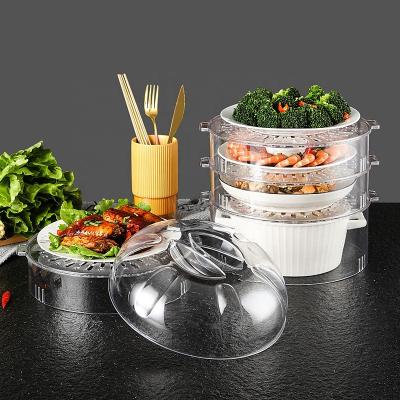 China Factory wholesale household dustproof food freshness preservation transparent plastic insulated dish cover food cover and fresh for sale