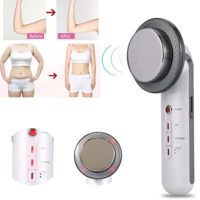 China Weight Loss 3 in 1 EMS Massage Machine Ultrasound Body Handheld Facial Slimming Massager Slim To Lose Weight Beauty Equipment for sale