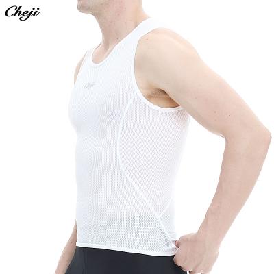 China Hot Selling CHEJI Baselayer Summer Sports Vest Men's Breathable Gym Bike Cycling Quick Dry Black White Wear Wear for sale