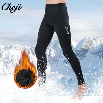 China CHEJI Breathable Winter Long Pants Cycling Men's Road Bike Pants Black Thermal Bicycle Pants Cycling Clothing Male for sale