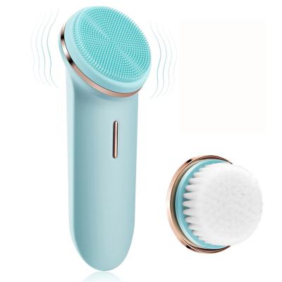 China New Arrival of DEEP CLEANING Smart Sonic Electric Cleansing Vibration Brus Soni Facial Cleaning Brush for sale