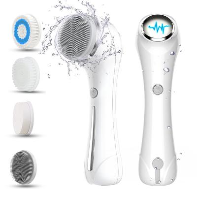 China Hot Selling EMS DEEP CLEANING 2 Modes Skin Tightening Device Electric Facial Cleansing Detergent Brush for sale