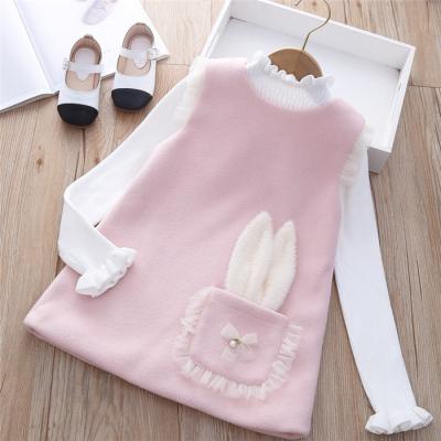 China Autumn Kids Casual A Line Anti-Static Boutique Girls Cotton Materials Fancy Dress Design For 2 To 3 Years Old for sale