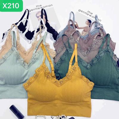 China New Arrival Women's Beauty Sports One Piece Back Underwear Plus Size Seamless Breathable Lace Bralette Bralette for sale