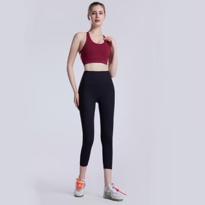 China Breathable Capris Y002+KW22 For Cycling + Bra Yoga Set Fitness Wear for sale