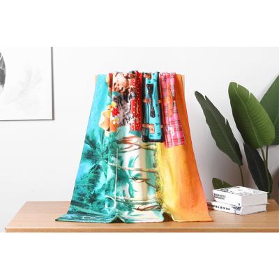 China Disposable RPET Cloth Material Beach Towel For Promotion for sale