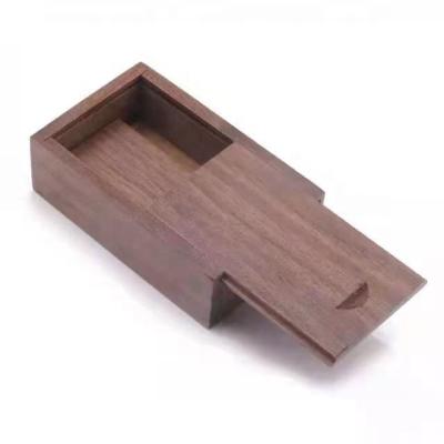 China Household wooden USB flash drive, high quality walnut drive box for sale