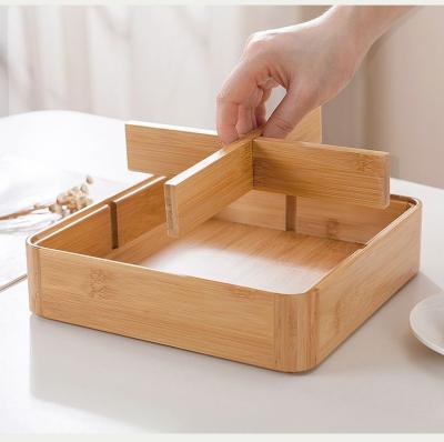 China Sustainable Natural Material Odorless Dry Durable Fruit Storage Wooden Box With Divider for sale