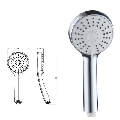 China Without Shower 3 Functions Hot Sale Xiamen Hand Diverter Shower 3 Functions Chrome ABS Plastic Rain Shower Head for sale