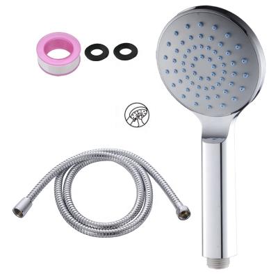 China Without Needle Chrome Stainless Steel Pipe And Hand Holder Wall Mounted ABS Plastic Shower Head Sets for sale