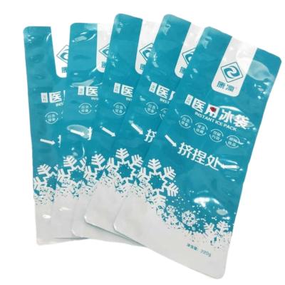 China Custom Printed Colorful Logo Ice Water Plastic Packaging Cream And Recyclable Flat Nylon Ice Pack Bag for sale