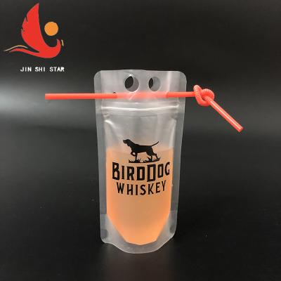 China Support Recyclable OEM / Custom Logo 500Ml Juice Stand Up Plastic Beverage Bag Odm Customization For Drinking for sale