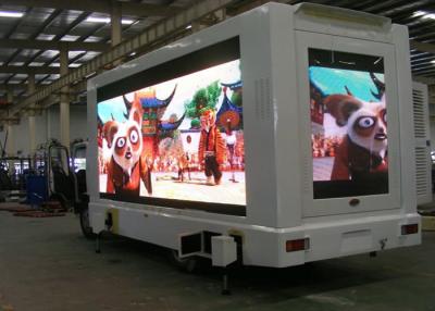 China Iron Slim Cabinet Mobile Truck LED Display 6500 Cd/m2 Brightness For Advertising for sale