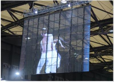 China High Resolution Transparent Led Video Display / LED Window Screen Internet Control for sale