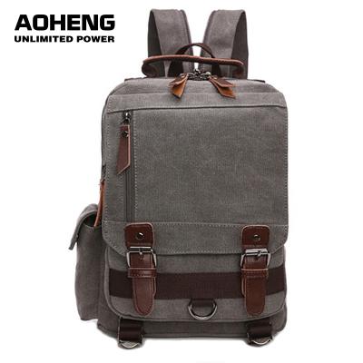 China Retro Vintage Female Laptop Cotton Waterproof Washed Tote Canvas Ladies Waterproof Custom Ladies School Men Women Canvas Backpack For Girls for sale