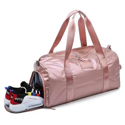 China Fashion Large Capacity Waterproof Sports Gym Bag With Shoe Compartment Travel Storage Tote Weekend Travel Bags for sale