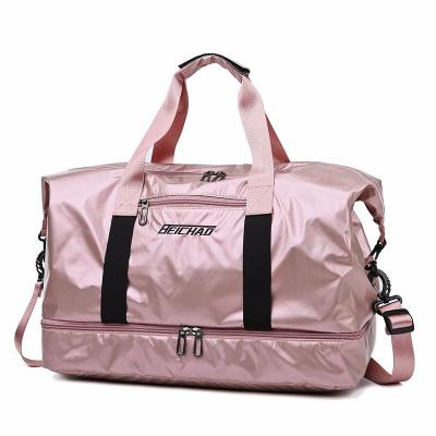 China High Quality Sports Fashion Sports Gym Men Women Travel Pink Sports Bag Duffel With Shoe Compartment Outdoor Travel Gym Bag for sale