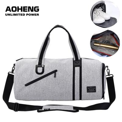 China High Quality Fashion Gym Sport Bags Large Capacity Waterproof Weekend Fleece Travel Bag With Shoes Compartment for sale