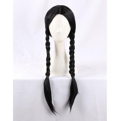 China Wholesale Polyester Addams Family Cos Suit Halloween Wednesday Adams Black Cosplay Dress for sale