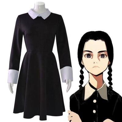 China The Addams Family Cosplay Costume Newcomers Comic Cosplay Comic Costume Cosplay Comics Costume Halloween Wednesday Women's High Quality Synthetic Party for sale