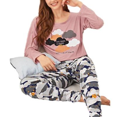 China Breathable Christmas Holiday Leisure Good Quality Women Comfortable Pajamas Set Homewear for sale