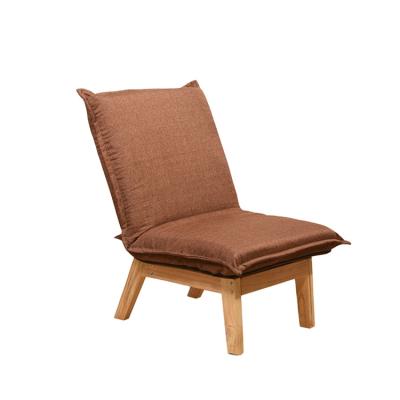 China (Height)Adjustable Fabric Sofa Chair Wood Solid Folding Recliner Lazy Lunch Break Chair for sale