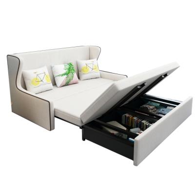 China Foldable Warm Nordic Canvas Multifunctional Sofa Bed Foldable Living Room Style Modern Two Person Sofa for sale