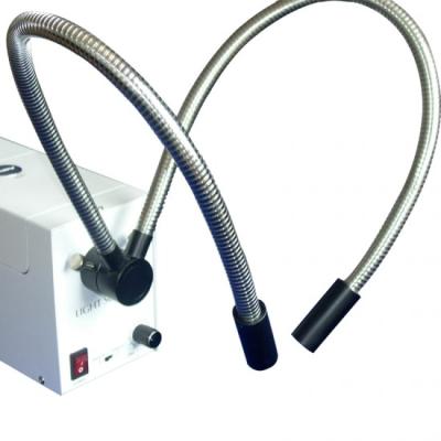 China Dual Arm Fiber Optic Light Guide gooseneck microscope illuminator for sale