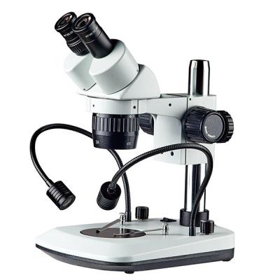 China Stereo microscope dual side lighting boom stand  dual power  two magnification for sale