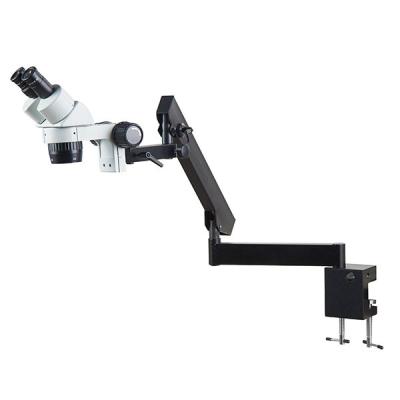 China Dual magnification dissecting microscope arculating arm stand  clamp 50mm base for sale