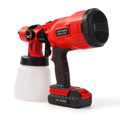 China Professional Chargeable Battery Operated Portable Home Paint Cordless Paint Spray Gun Tool Power Paint Sprayer Gun for sale