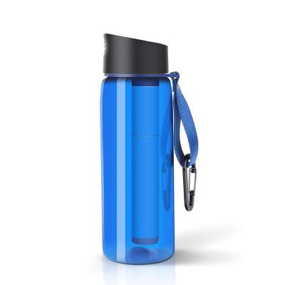 China Good Quality Filtered Water Bottle Portable Personal Water Purifier Bottle With Filter For Life Go EV-KP for sale