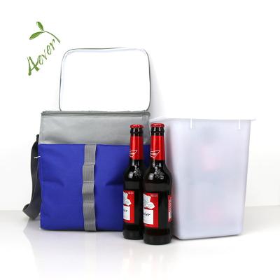 China Custom LOGO 12 Box Cabbage Beer Bottle Breast Milk Cooler Cooler Waterproof Insulated Hard Liner Bag for sale