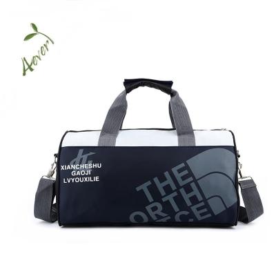 China ENGLAND STYLE Barrel Travel Sports Bag For Women And Men Small Gym Bag With Shoes Compartment for sale