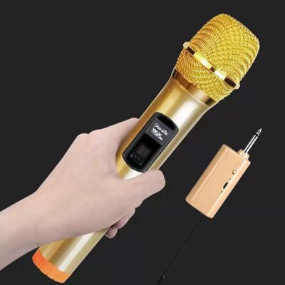 China Karaoke Handheld Two-Way Handheld Microphone Variable-frequency One UHF Microphone Professional Wireless Microphone for sale