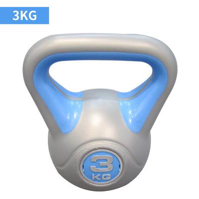 China Universal Customized Plastic Letter Anti-skid 2kg 4kg 6kg Bodybuilding Fitness Two Color Sliver Kettlebell for sale