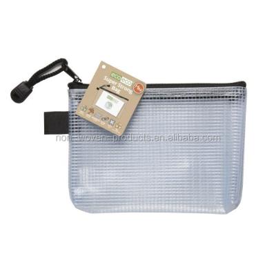 China BIODEGRADABLE Zipper Mesh File Bag Cosmetic Bag PVC Bag For Office Documents Storage for sale