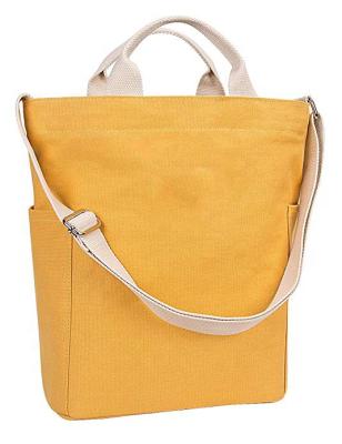 China Fashion Hot Sell Yellow Women Canvas Tote Handbags Casual Shoulder Crossbody Bag for sale