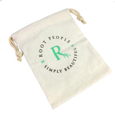 China Guangzhou Cotton Disposable Sack Factory Natural Drawstring Bag With Logo for sale