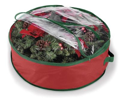 China Sustainable Round Garland Christmas Tree Waterproof Clear Top Storage Bag for sale