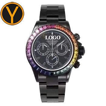 China Auto Date NOOB Upper Court Toy, Black DLC-Plated with 4130 Movement, Custom Gems, Most Advanced Luxury Mechanical Watch for sale