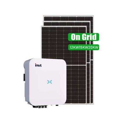 China Home on grid solar system 12KW PV system 12kw 15kw solar energy product for home 20kw buy solar cells bulk for sale